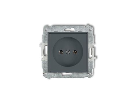 ICON Mechanizm gniazda pojedynczego bez uziemienia 2P (bez przesłon torów prądowych) grafitowy mat 28IGP-1