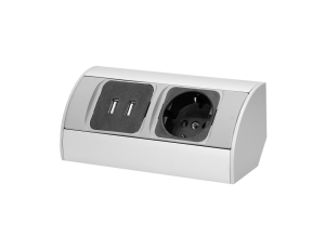 ORNO GNIAZDO MEBLOWE 230V + 2xUSB SCHUKO