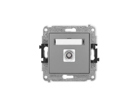 ICON Mechanizm gniazda pojedynczego BNC szary mat 27IGBNC-1