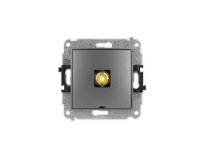 ICON Mechanizm gniazda pojedynczego RCA, bez pola opisowego (typu cinch - żółty, pozłacany) grafitowy 11IGRCABO-1