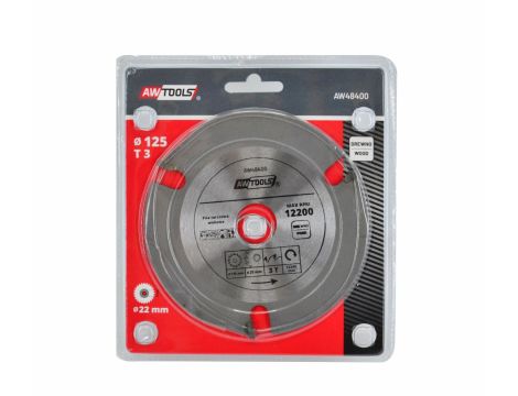 AWTOOLS PIŁA TARCZOWA WIDIOWA TCT 125mmx22x3z - 2