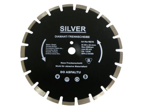 TARCZA D.SILVER 350*25,4 SEGMENTOWA DO ASFALTU