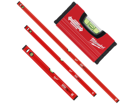 MILWAUKEE ZESTAW POZIOMNICA SLIM 10/60/120/180cm