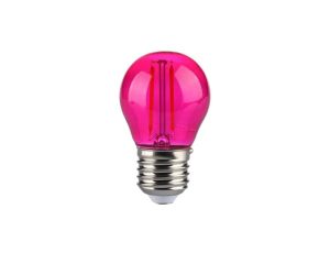 Żarówka LED Filament 2W E27 G45 60lm 300st. Różowy 217410