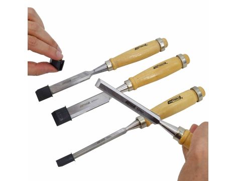 AWTOOLS ZESTAW DŁUT Z DREWNIANYMI UCHWYTAMI 4 SZTUKI 6/12/18/24 MM - 5