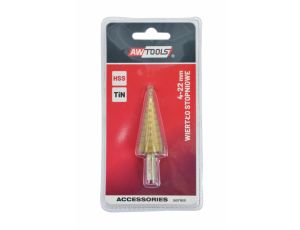 AWTOOLS WIERTŁO STOPNIOWE HSS-TIN / 4-22mm