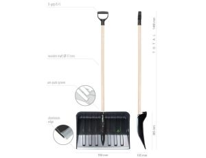 PROSPERPLAST ŁOPATA DO ŚNIEGU ALPINUS ECO LISTWA ALUM.