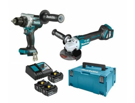 MAKITA ZESTAW COMBO 18V DLX2431TJ (DDF486+DGA513) 3x5,0Ah MAKPAC
