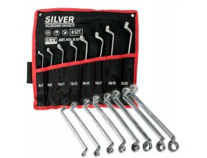 KLUCZ OCZKOWY -ODGIĘTY  8szt. /SILVER