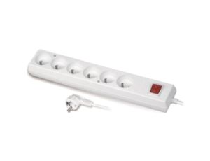 Przedłużacz z wyłącznikiem 6-gniazd z/u 10A 3m /OMY 3x1/ biały PS-670WS T-106210