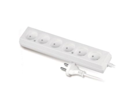 Przedłużacz 6-gniazd b/u 10A 5m /OMY 2x1/ biały PS-660 T-105860