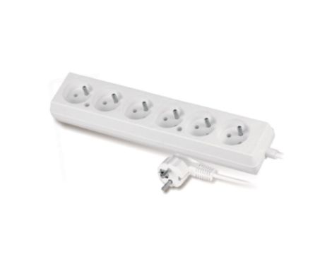 Przedłużacz 6-gniazd z/u 10A 1,5m /OMY 3x1/ biały PS-670 T-105870