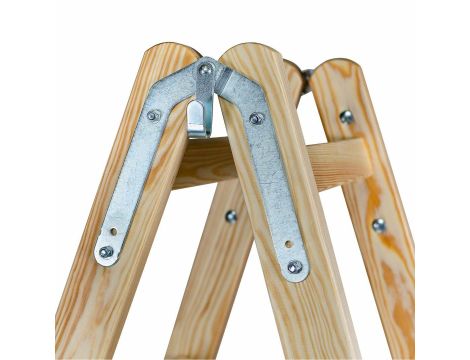 AWTOOLS DRABINA DREWNIANA  2x 7 STOPNI 150KG - 3