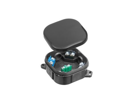 Puszka natynkowa hermetyczna 92x92 4mm2 IP54 czarna odporna na UV A.0020C /10szt./