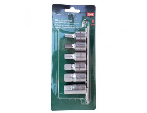 ROCKFORCE ZESTAW KLUCZY DO KORKÓW OLEJU  6 elem. - 2