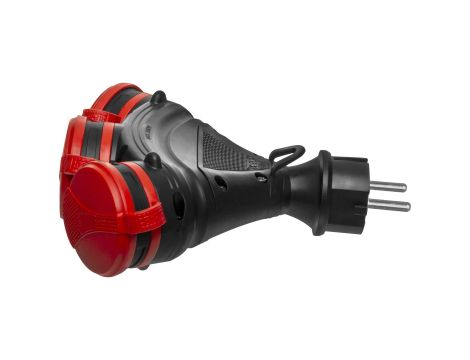 AWTOOLS ROZGAŁĘŹNIK EXTREME POTRÓJNY Z KLAPKAMI IP54 16A - 2