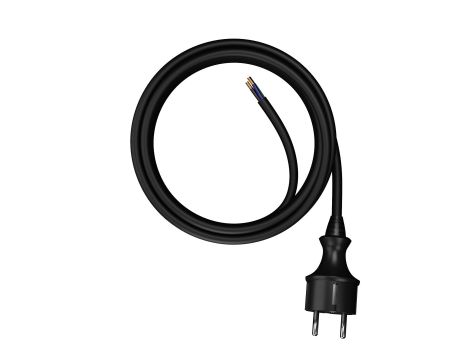 AWTOOLS PRZEWÓD Z WTYCZKĄ 1,5m 2x1,0 CZARNY H05VV-F - 2