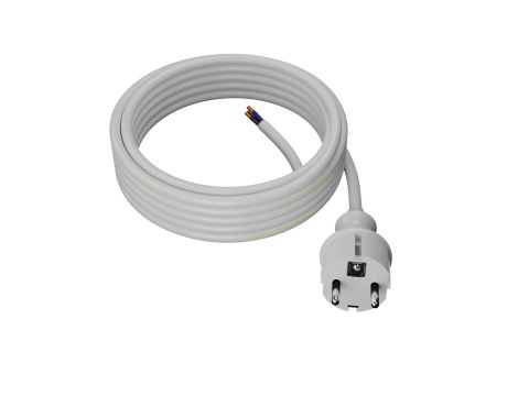 AWTOOLS PRZEWÓD Z WTYCZKĄ 2m 2x1,0 BIAŁY H05VV-F