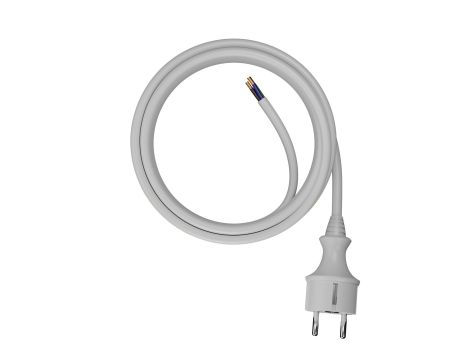 AWTOOLS PRZEWÓD Z WTYCZKĄ 3m 2x1,0 BIAŁY H05VV-F - 2