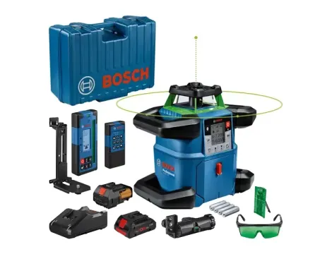 BOSCH LASER OBROTOWY GRL 650 CHVG ZIELONY +ODBIORNIK LR 65 G +PILOT  RC 6 +UCHWYT WM 6 1xPC4,0Ah WALIZKA 0601061V00