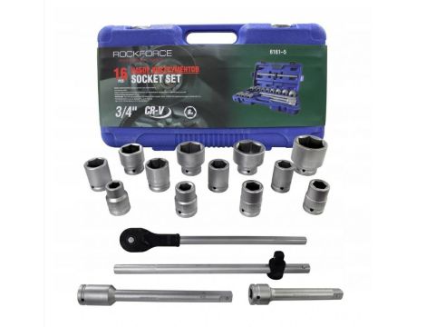 ROCKFORCE ZESTAW KLUCZY 16el. 3/4"