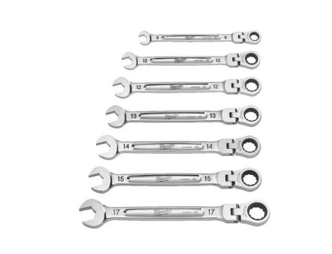 MILWAUKEE KLUCZ KPL.PŁ-OCZ.  7szt. Z GRZECHOTKĄ RUCHOMĄ CALOWE MAXBITE