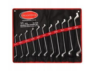 ROCKFORCE KLUCZ OCZKOWY ODGIĘTY kpl.11el.