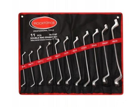 ROCKFORCE KLUCZ OCZKOWY ODGIĘTY kpl.11el.