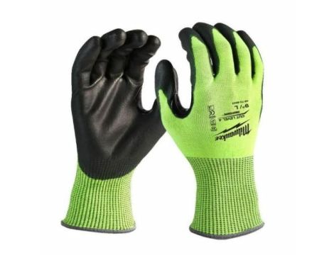 MILWAUKEE RĘKAWICE ODPORNE NA PRZECIĘCIA - POZ. D - ROZM XL/10 O PODWYŻSZONEJ WIDZIALNOŚCI %%%