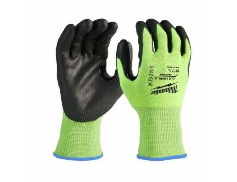 MILWAUKEE RĘKAWICE ODPORNE NA PRZECIĘCIA - POZ. B - ROZM S/7 O PODWYŻSZONEJ WIDZIALNOŚCI %%%