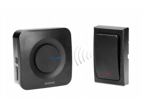 ORNO DZWONEK BEZPRZEWODOWY ONDO AC PRZYCISK BEZPATERYJNY 36 DŹWIĘKÓW