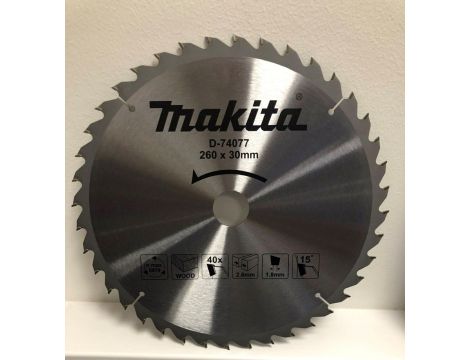 MAKITA PIŁA TARCZOWA  260x30x 40z MLT100