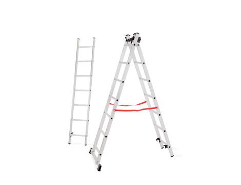 AWTOOLS DRABINA ALUMINIOWA BASIC 3x6 STOPNI 150KG - 5