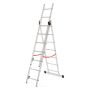 AWTOOLS DRABINA ALUMINIOWA BASIC 3x6 STOPNI 150KG - 2