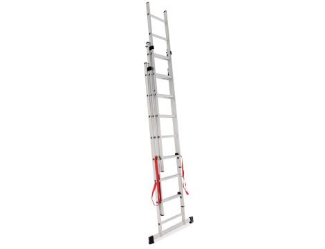 AWTOOLS DRABINA ALUMINIOWA BASIC 3x8 STOPNI 150KG - 3