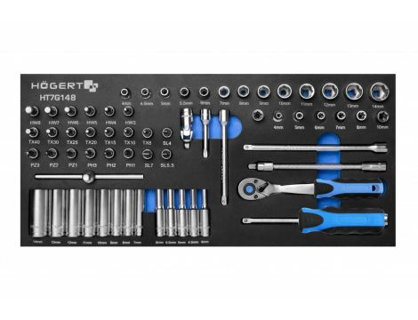 HOGERT ZESTAW KLUCZY   63el.  / WKŁAD EVA