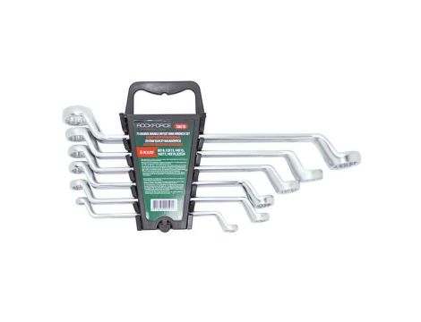 ROCKFORCE KLUCZ OCZKOWY ODGIĘTY kpl. 6el.