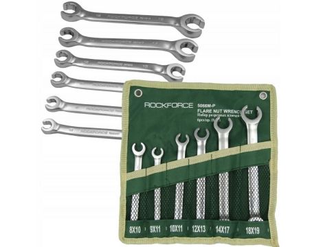 ROCKFORCE KLUCZ PŁASKI PÓŁOTWARTY kpl. 6szt.