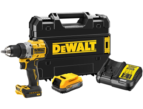 DEWALT WIERTARKO-WKRĘTARKA UDAROWA 18V 90Nm 1x1,7Ah POWERSTACK BL TSTAK DCD805E1T