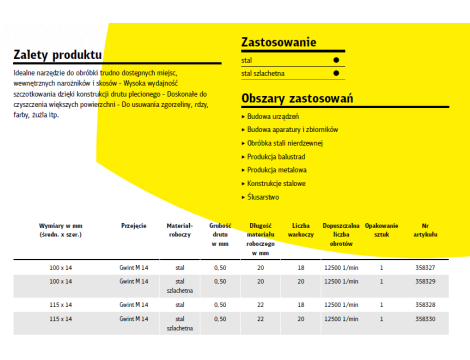 K.SZCZOTKA STOŻKOWA 100mm M14 BK600Z DRUT SKRĘCANY - 2