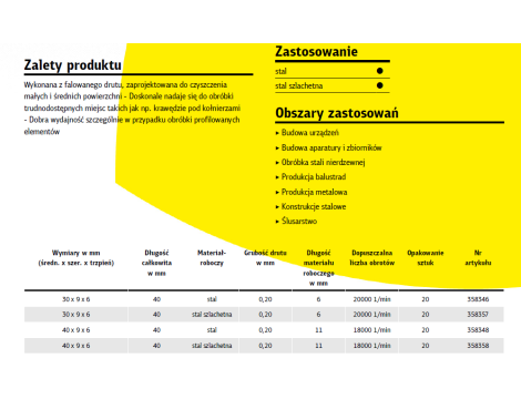 K.SZCZOTKA TARCZOWA  50mm TRZPIEŃ BRS600W DRUT FALISTY - 2