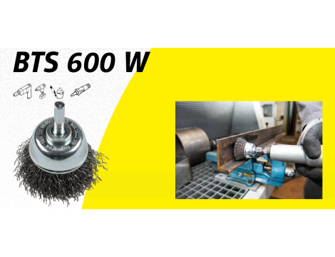 K.SZCZOTKA GARNKOWA  50mm TRZPIEŃ BTS600W DRUT FALISTY NIERDZEWNY