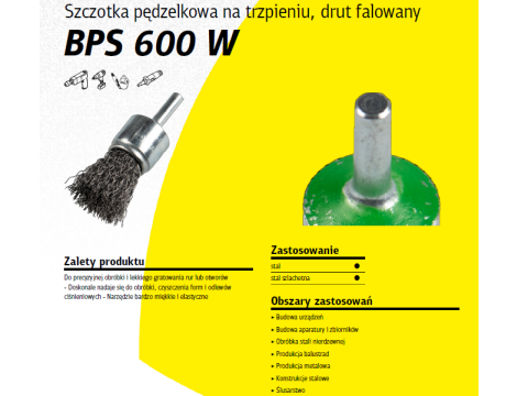 K.SZCZOTKA PĘDZELKOWA  25mm BPS600W DRUT FALISTY