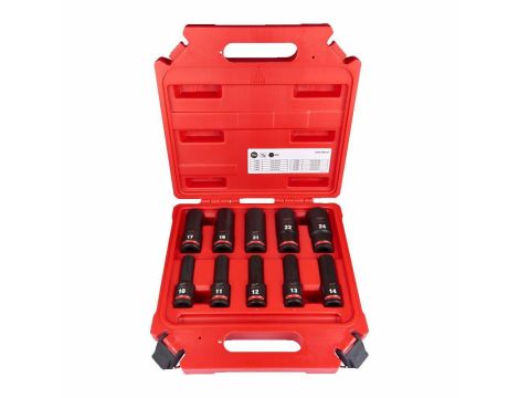 MILWAUKEE ZESTAW NASADEK UDAROWYCH 1/2" 10szt. DŁUGIE