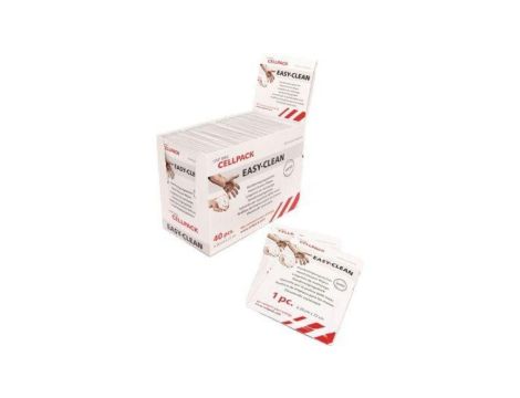 EASY-CLEAN Chusteczki do rąk w saszetkach, ekspozytor, 434133 /40szt./