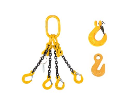 ZAWIESIE ŁAŃCUCHOWE 4-CIĘGN. 11,2T/3,5m  HAKI Z ZABEZPIECZENIEM +SKRACANIE