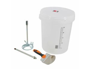 AWTOOLS ZESTAW DO MIESZANIA GŁADZI SZPACHLOWEJ 3 ELEM. WIADRO+MIESZADŁO+SZPACHELKA PROFILOWANA