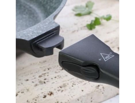 TIROSS PATELNIA GRANITOWA 24cm TS-1443 ODŁĄCZANA UCHWYT - 2