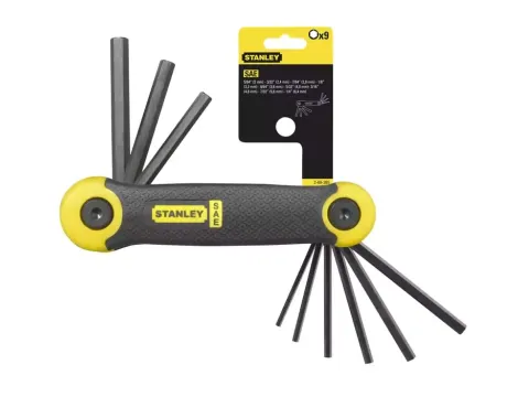 STANLEY IMBUSY SKŁADANE 9el. CALOWE