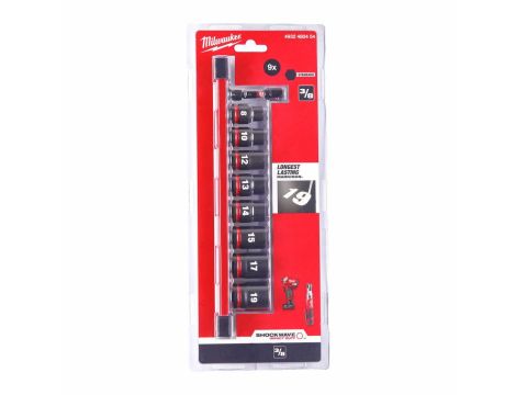 MILWAUKEE ZESTAW NASADEK UDAROWYCH 3/8" 9szt.